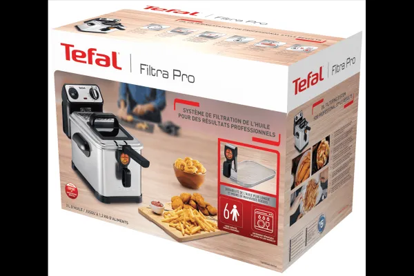 Olejová fritéza Tefal Filtra Pro FR511170 Nerezová/Čierna