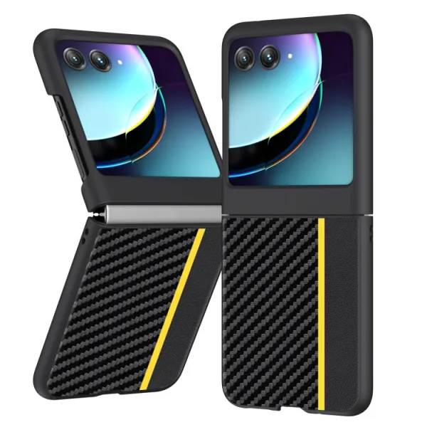 CARBON Ochranný kryt Motorola Razr 40 Ultra žltý