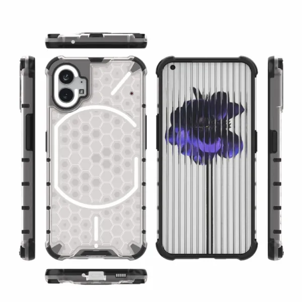 HONEYCOMB Ochranný kryt Nothing Phone 1 biely