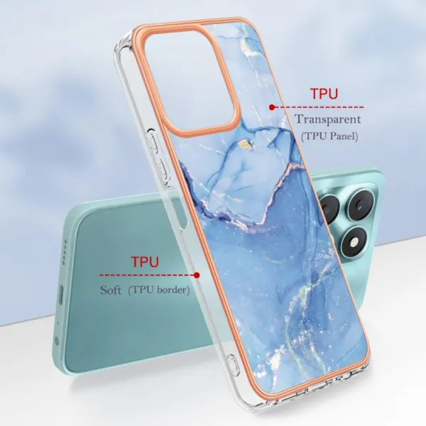 IMD MARBLE Ochranný kryt pre Honor X6b BLUE