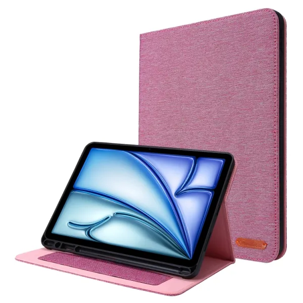 FABRIC Zaklápací kryt pre Apple iPad Air 11 2026 / 2025 / 2024 ružový