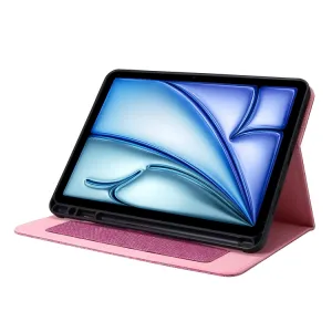 FABRIC Zaklápací kryt pre Apple iPad Air 11 2026 / 2025 / 2024 ružový