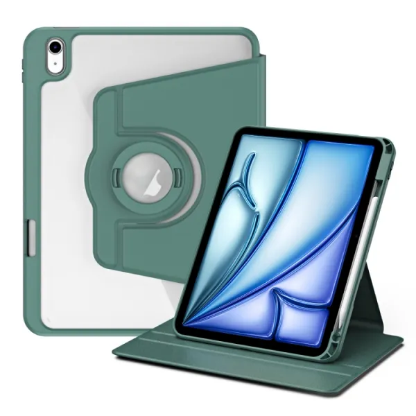 CRYSTAL FLEXI 2v1 Zaklápacie puzdro pre Apple iPad Air 11 2026 / 2025 / 2024 tmavozelené