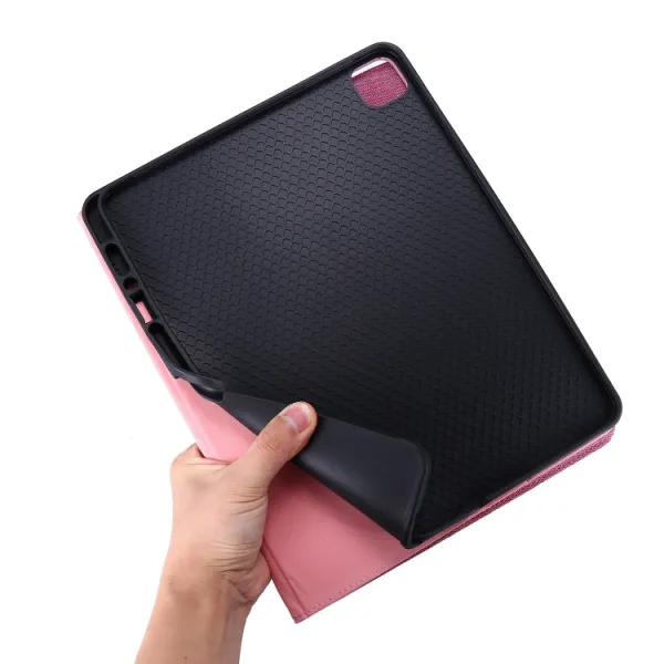 FABRIC Zaklápací kryt pre Apple iPad Air 11 2026 / 2025 / 2024 ružový
