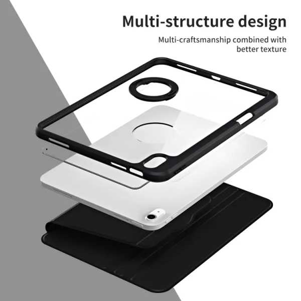 CRYSTAL FLEXI 2v1 Zaklápacie puzdro pre Apple iPad Air 11 2026 / 2025 / 2024 čierne
