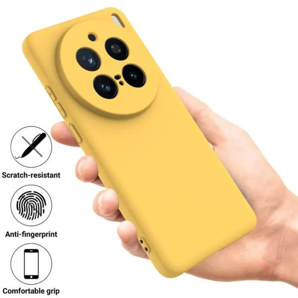RUBBER Ochranný kryt pre Vivo X200 Pro 5G žltý