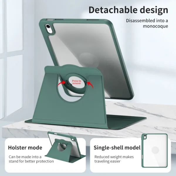 CRYSTAL FLEXI 2v1 Zaklápacie puzdro pre Apple iPad Air 11 2026 / 2025 / 2024 tmavozelené