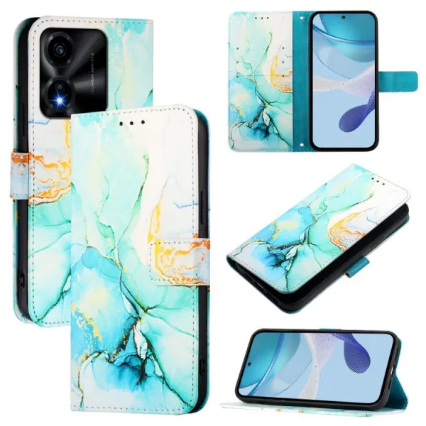 ART MARBLE Peňaženkový kryt pre Honor X5c Plus GREEN
