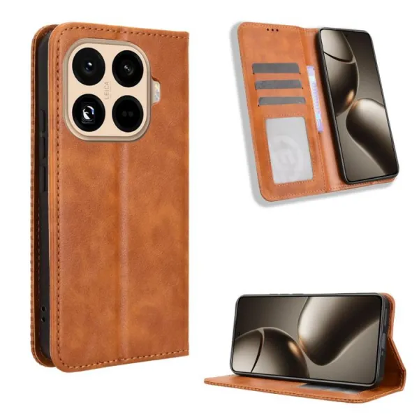 BUSINESS Peňaženkový kryt pre Xiaomi 15T Pro hnedý