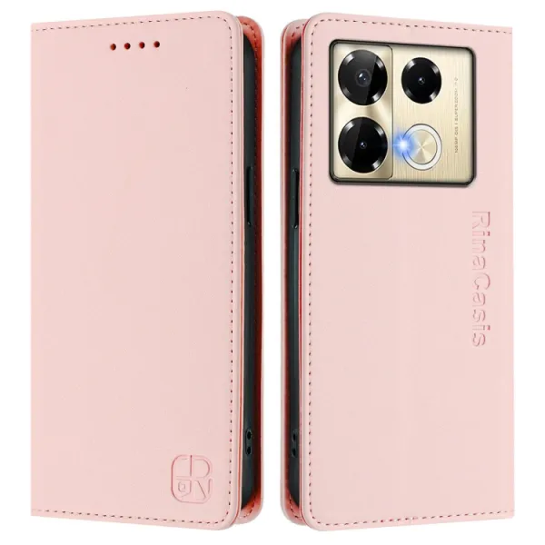 RINA Zaklápacie puzdro pre Infinix Note 40 Pro / 40 Pro+ 5G svetloružové