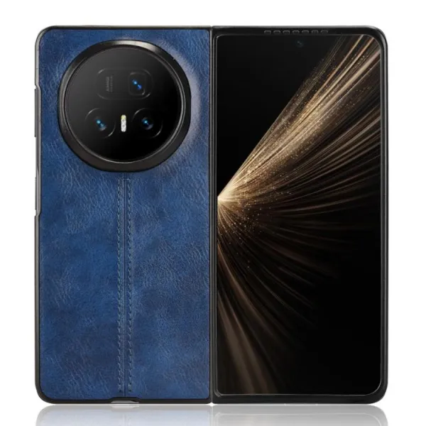 LEATHER Ochranný kryt pre Honor Magic V5 modrý