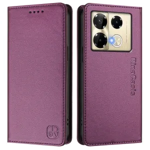 RINA Zaklápacie puzdro pre Infinix Note 40 Pro / 40 Pro+ 5G tmavofialové