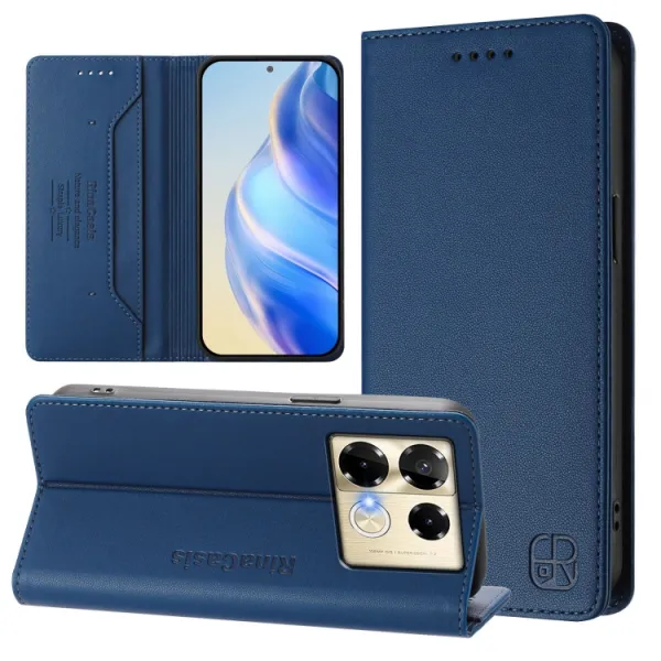 RINA Zaklápacie puzdro pre Infinix Note 40 Pro / 40 Pro+ 5G tmavomodré