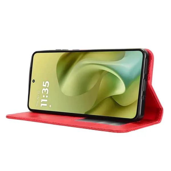BUSINESS Peňaženkový kryt pre Motorola Moto G86 Power 5G červený