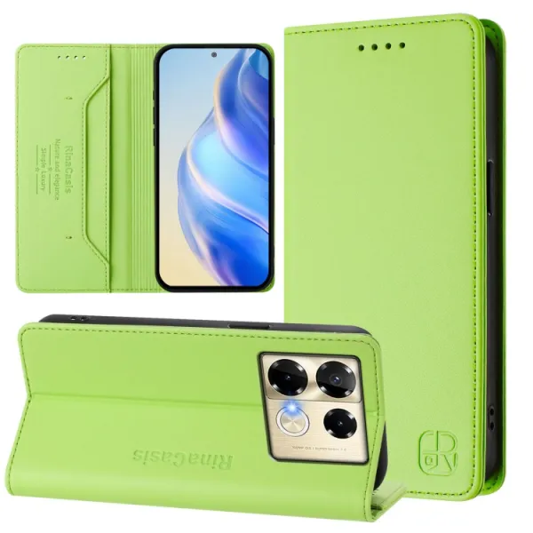 RINA Zaklápacie puzdro pre Infinix Note 40 Pro / 40 Pro+ 5G svetlozelené