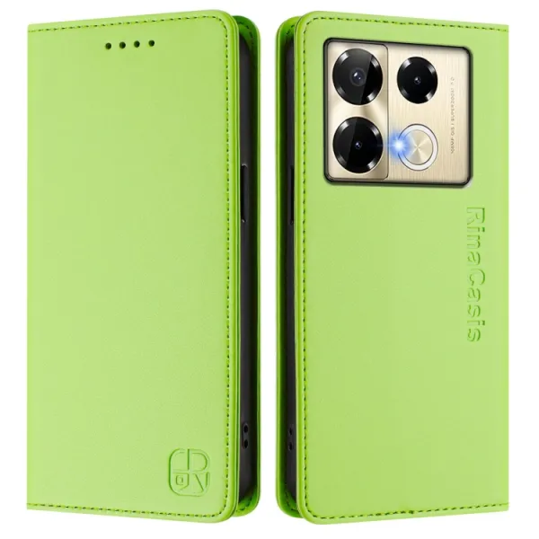 RINA Zaklápacie puzdro pre Infinix Note 40 Pro / 40 Pro+ 5G svetlozelené