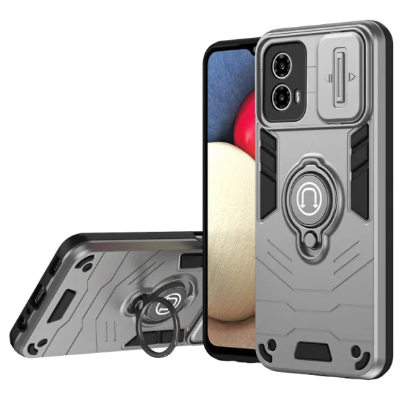 CAMPROTECT Obal s držiakom pre Motorola Moto G34 5G šedý
