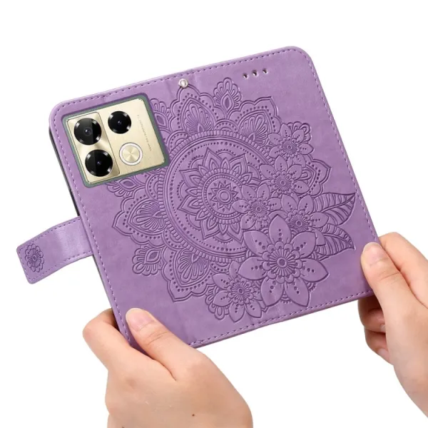 ART MANDALA Peňaženkový obal pre Infinix Note 40 Pro / 40 Pro+ 5G fialový