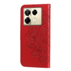 ART MANDALA Peňaženkový obal pre Infinix Note 40 Pro / 40 Pro+ 5G červený