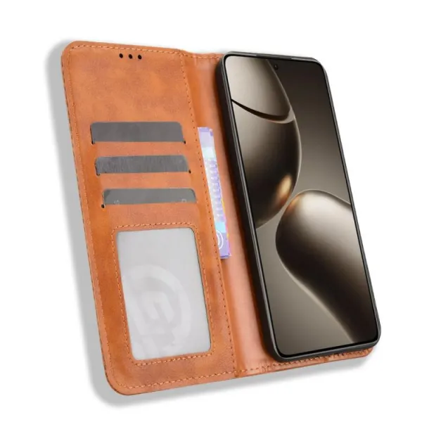 BUSINESS Peňaženkový kryt pre Xiaomi 15T Pro hnedý