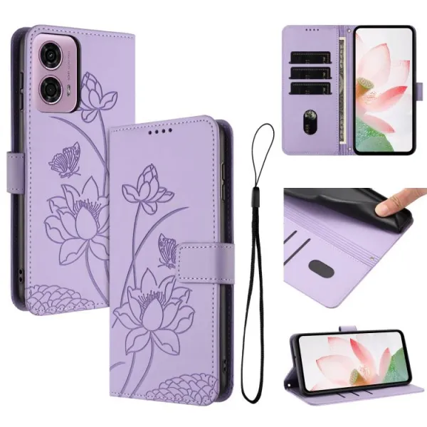 ART LOTUS Peňaženkové puzdro pre Motorola Moto G04 / G24 / G24 Power svetlofialové