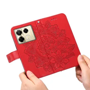ART MANDALA Peňaženkový obal pre Infinix Note 40 Pro / 40 Pro+ 5G červený