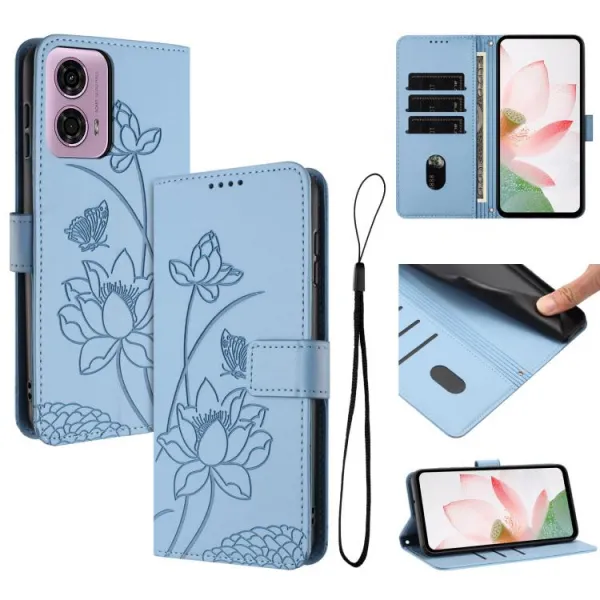 ART LOTUS Peňaženkové puzdro pre Motorola Moto G04 / G24 / G24 Power svetlomodré