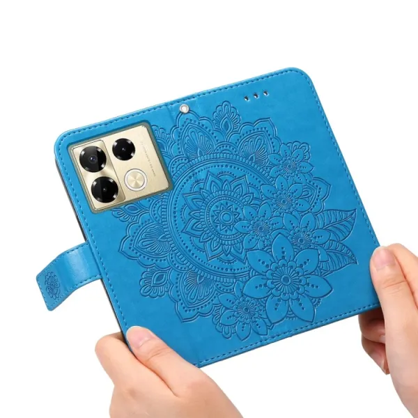 ART MANDALA Peňaženkový obal pre Infinix Note 40 Pro / 40 Pro+ 5G modrý