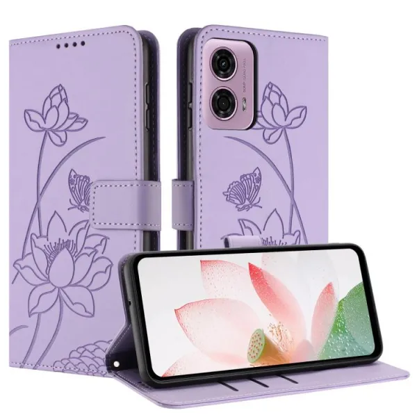ART LOTUS Peňaženkové puzdro pre Motorola Moto G04 / G24 / G24 Power svetlofialové