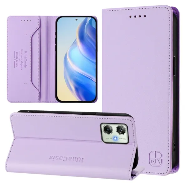RINA Zaklápacie puzdro pre Motorola Moto G54 / G54 Power Edition 5G svetlofialové