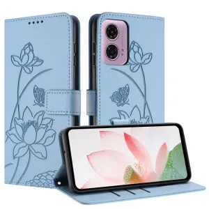 ART LOTUS Peňaženkové puzdro pre Motorola Moto G04 / G24 / G24 Power svetlomodré