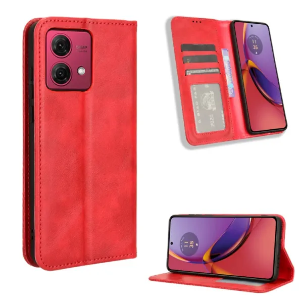 BUSINESS Peňaženkový kryt pre Motorola Moto G84 5G červený