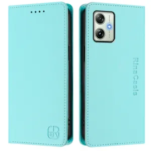 RINA Zaklápacie puzdro pre Motorola Moto G54 / G54 Power Edition 5G svetlomodré