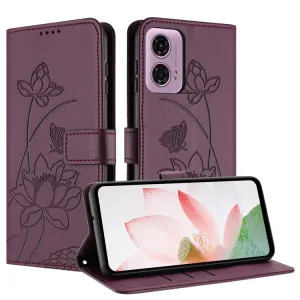 ART LOTUS Peňaženkové puzdro pre Motorola Moto G04 / G24 / G24 Power tmavofialové