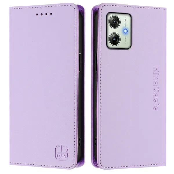 RINA Zaklápacie puzdro pre Motorola Moto G54 / G54 Power Edition 5G svetlofialové