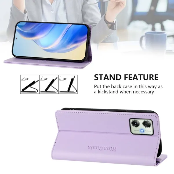 RINA Zaklápacie puzdro pre Motorola Moto G54 / G54 Power Edition 5G svetlofialové