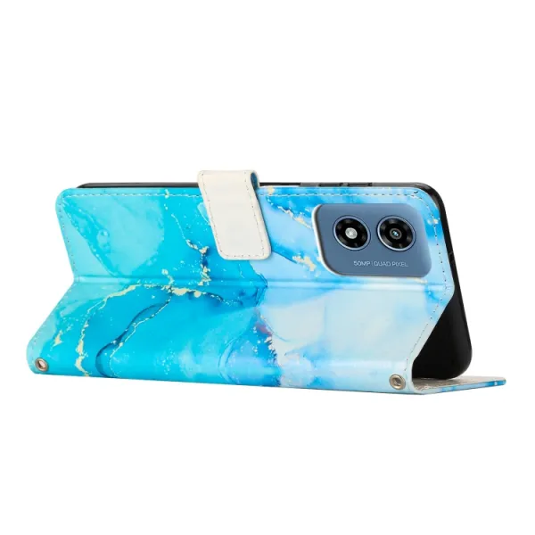 ART MARBLE Peňaženkový kryt pre Motorola Moto G04 / G24 / G24 Power BLUE