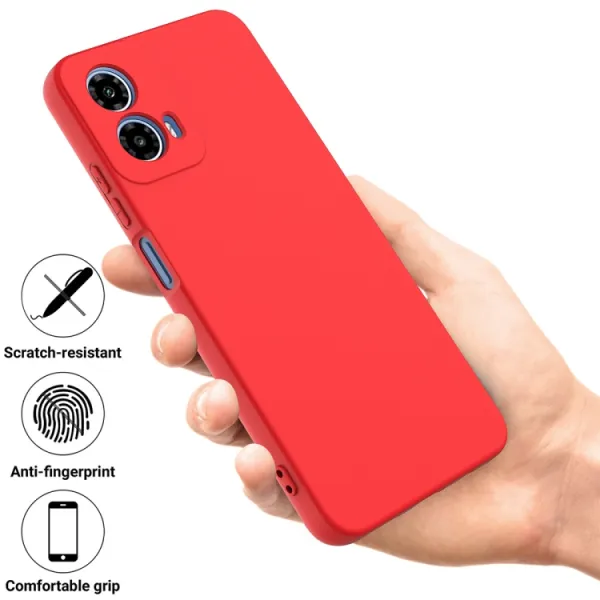 RUBBER Ochranný obal pre Motorola Moto G34 5G červený