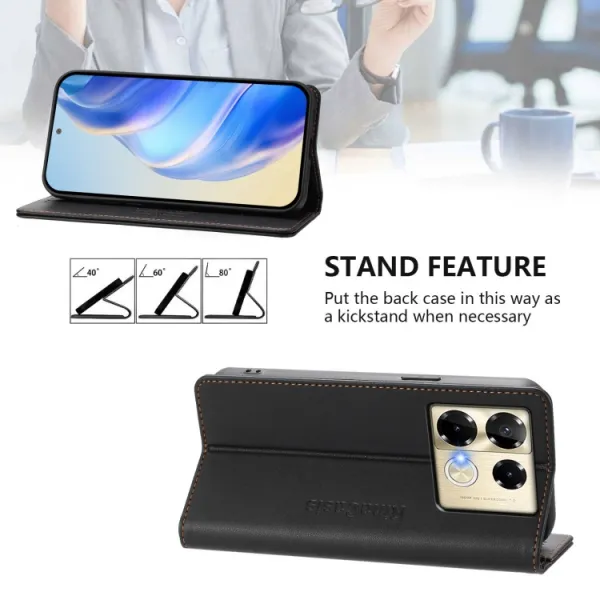 RINA Zaklápacie puzdro pre Infinix Note 40 Pro / 40 Pro+ 5G čierne