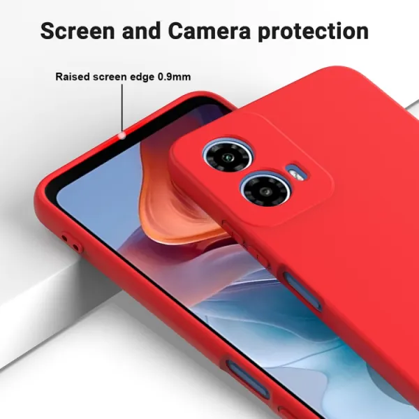 RUBBER Ochranný obal pre Motorola Moto G34 5G červený