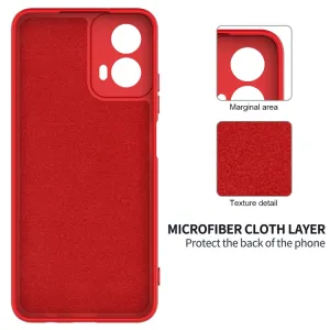 RUBBER Ochranný obal pre Motorola Moto G34 5G červený