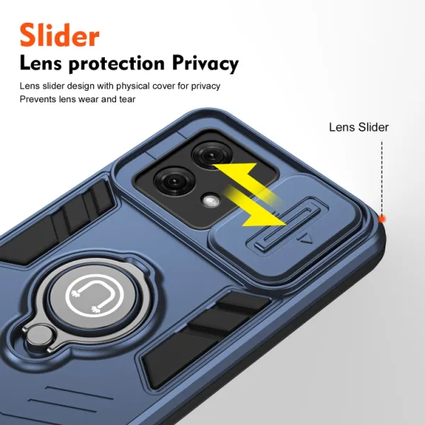 CAMPROTECT Kryt s držiakom pre Motorola Moto G84 5G modrý