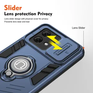 CAMPROTECT Kryt s držiakom pre Motorola Moto G84 5G modrý