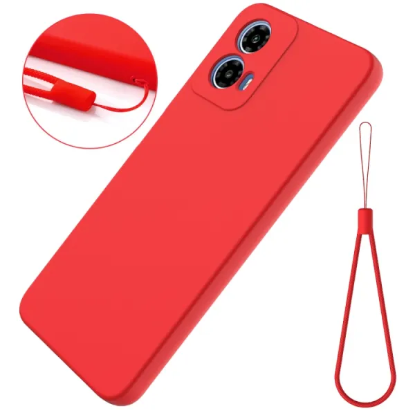 RUBBER Ochranný obal pre Motorola Moto G34 5G červený