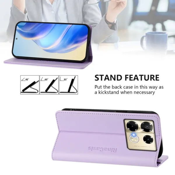 RINA Zaklápacie puzdro pre Infinix Note 40 Pro / 40 Pro+ 5G svetlofialové