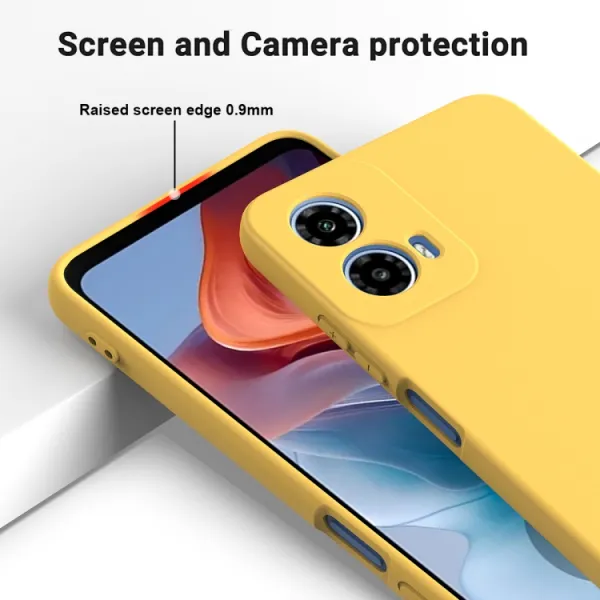 RUBBER Ochranný obal pre Motorola Moto G34 5G žltý