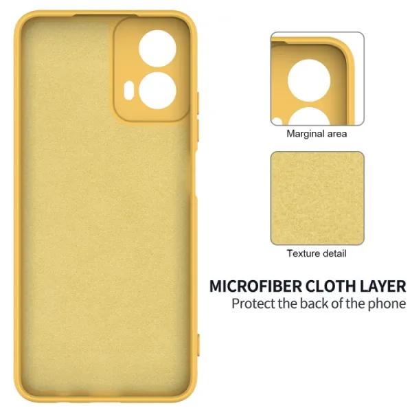 RUBBER Ochranný obal pre Motorola Moto G34 5G žltý