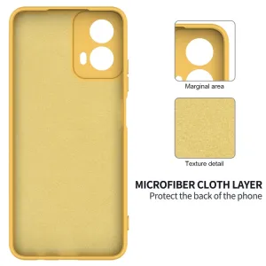 RUBBER Ochranný obal pre Motorola Moto G34 5G žltý