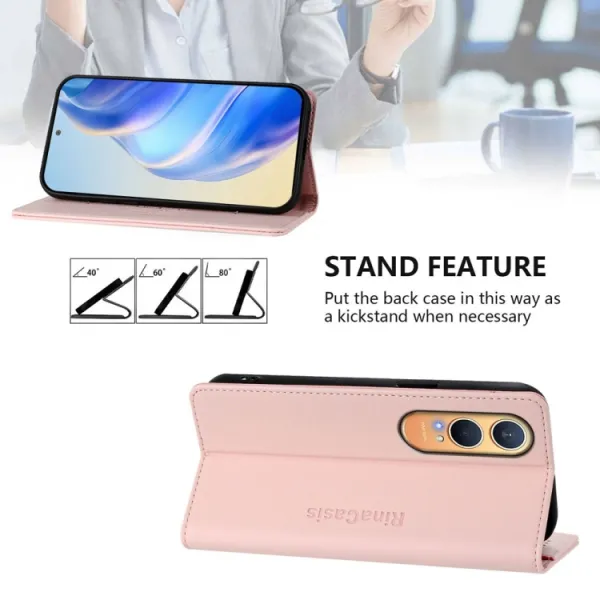 RINA Zaklápacie puzdro pre OnePlus Nord CE 4 Lite 5G svetloružové