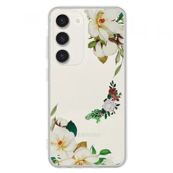 MG Flower kryt na Samsung Galaxy S23 FE, white flower